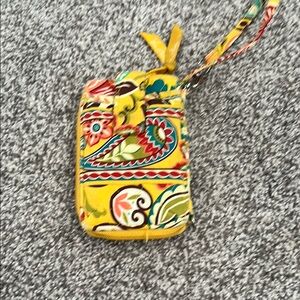 Vera Bradley Yellow Paisley Key & Card Holder